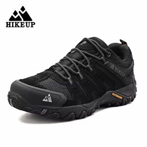 Men's Black Athletic Outdoor Trail Shoes - Lightweight Support